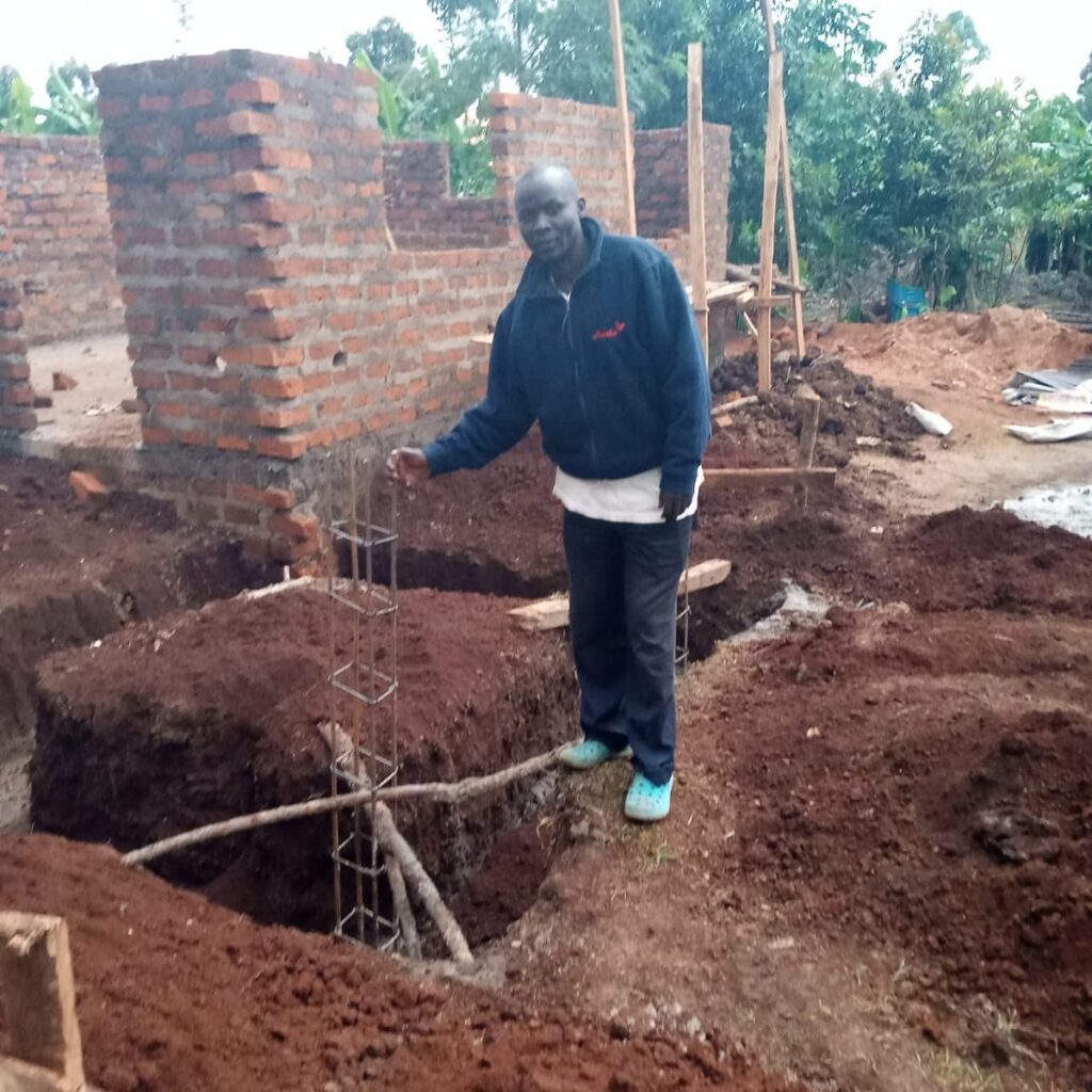 Foundation trenches prepared for the new building