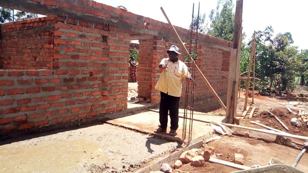 Early brick walls and flooring taking shape