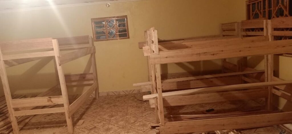 Bunk beds inside the children's sleeping room