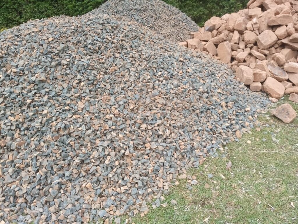 Stone and other materials prepared for construction